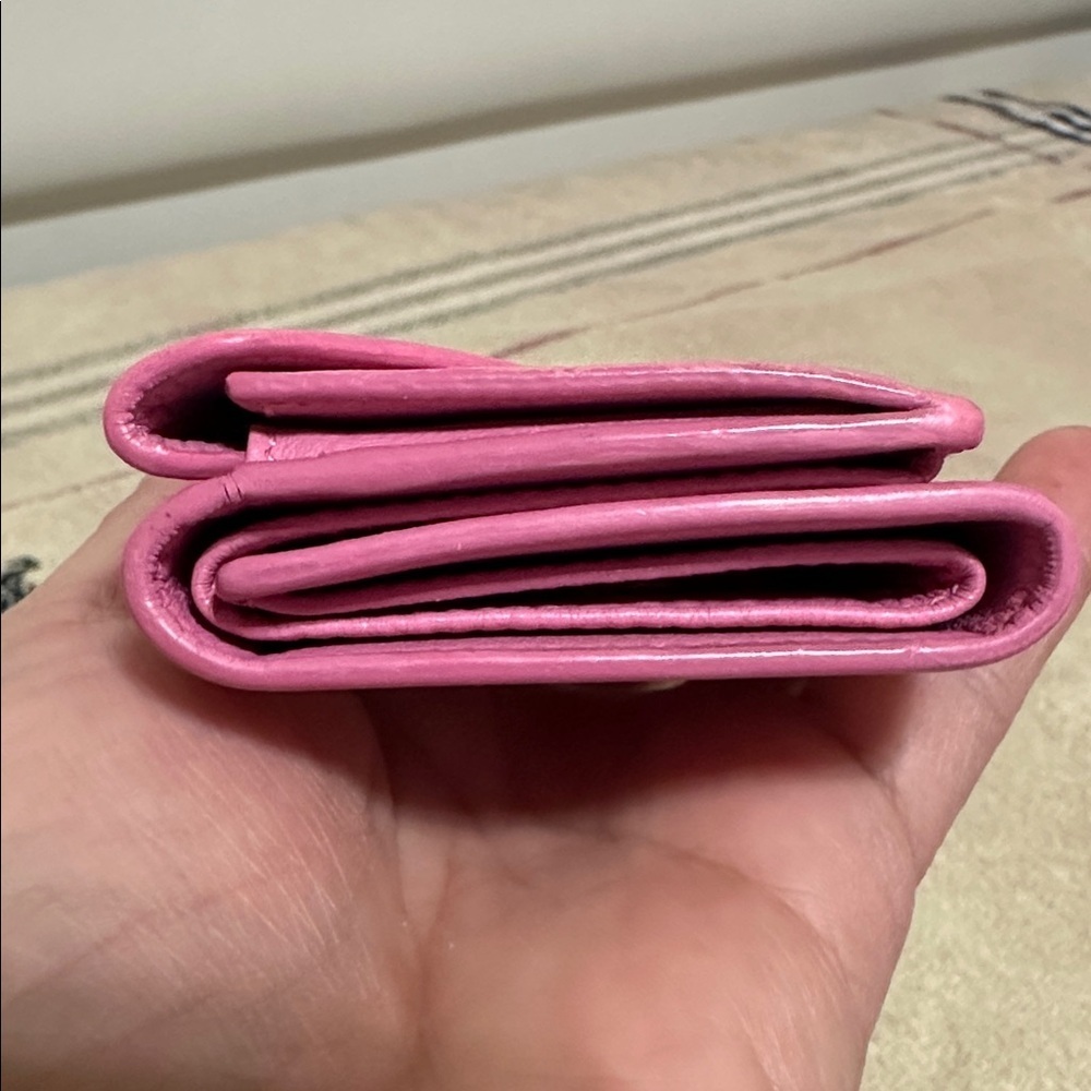 Balenciaga Pink Tri-Fold Compact Wallet - Picture 4 of 12
